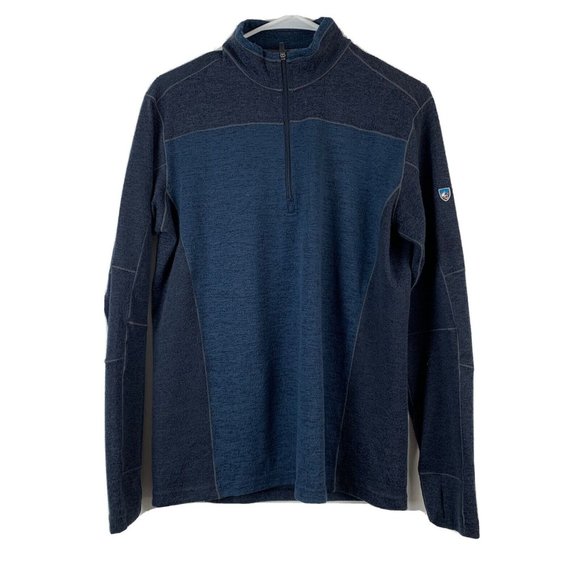 Kuhl Other - Kuhl Mens Size Medium 1/4 Zip Pullover Sweater Outdoor Hiking Jacket Dark Blue